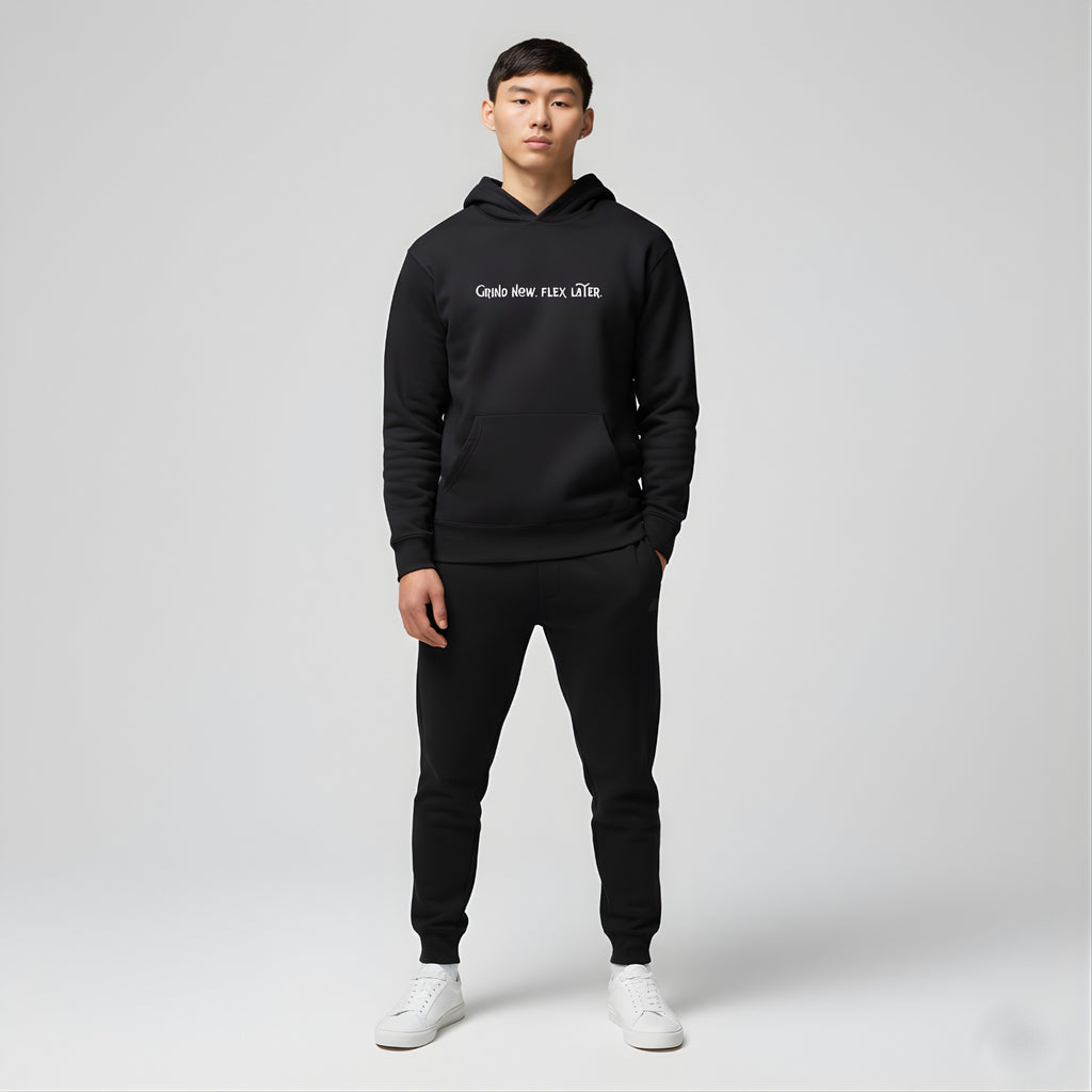 GRIND NOW FLEX LATER  —  Oversized Unisex Hoodie
