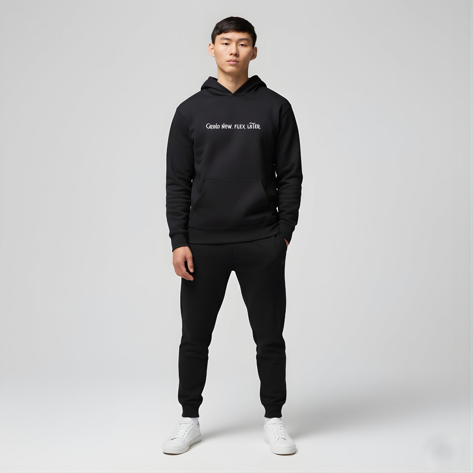 GRIND NOW FLEX LATER  —  Oversized Unisex Hoodie