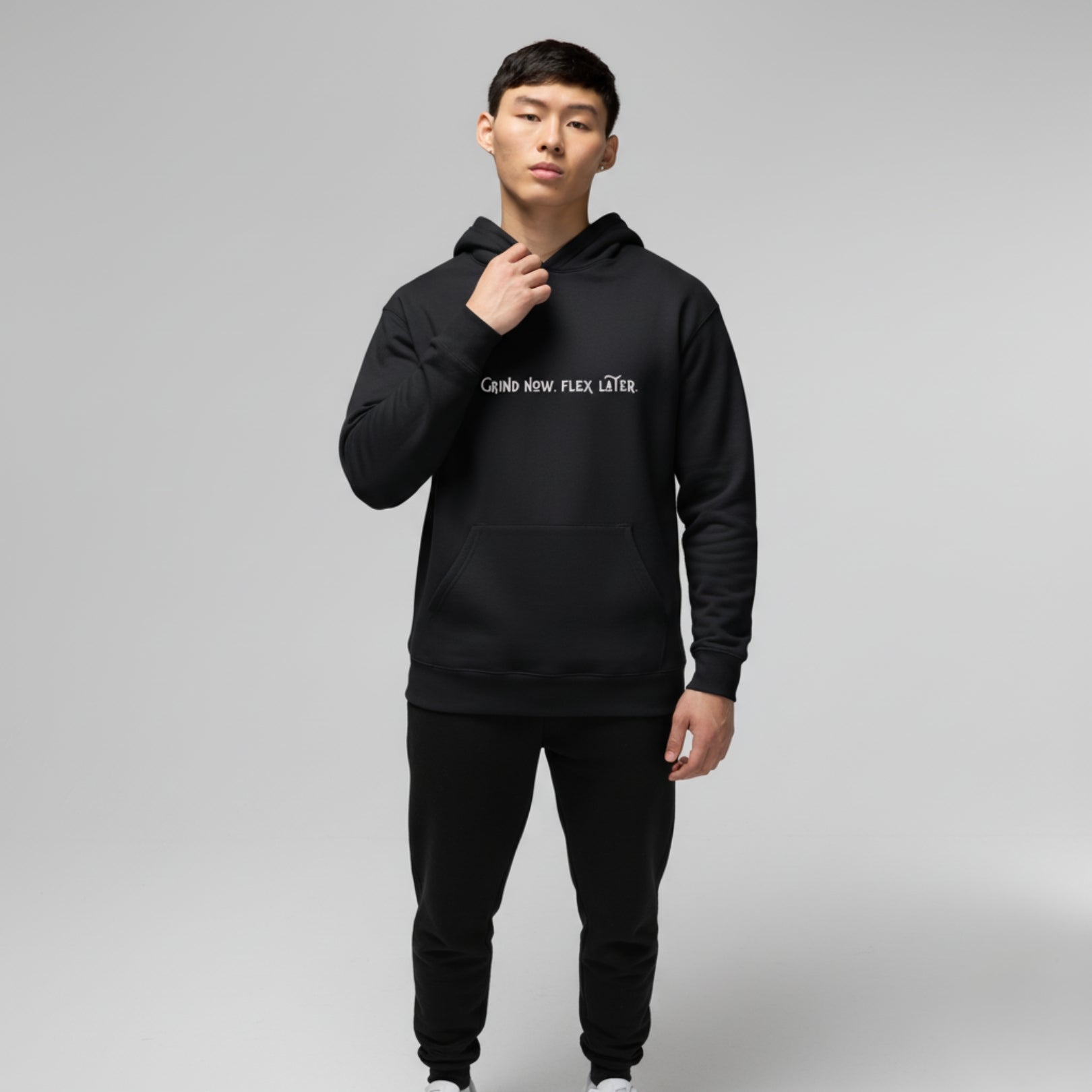GRIND NOW FLEX LATER  —  Oversized Unisex Hoodie