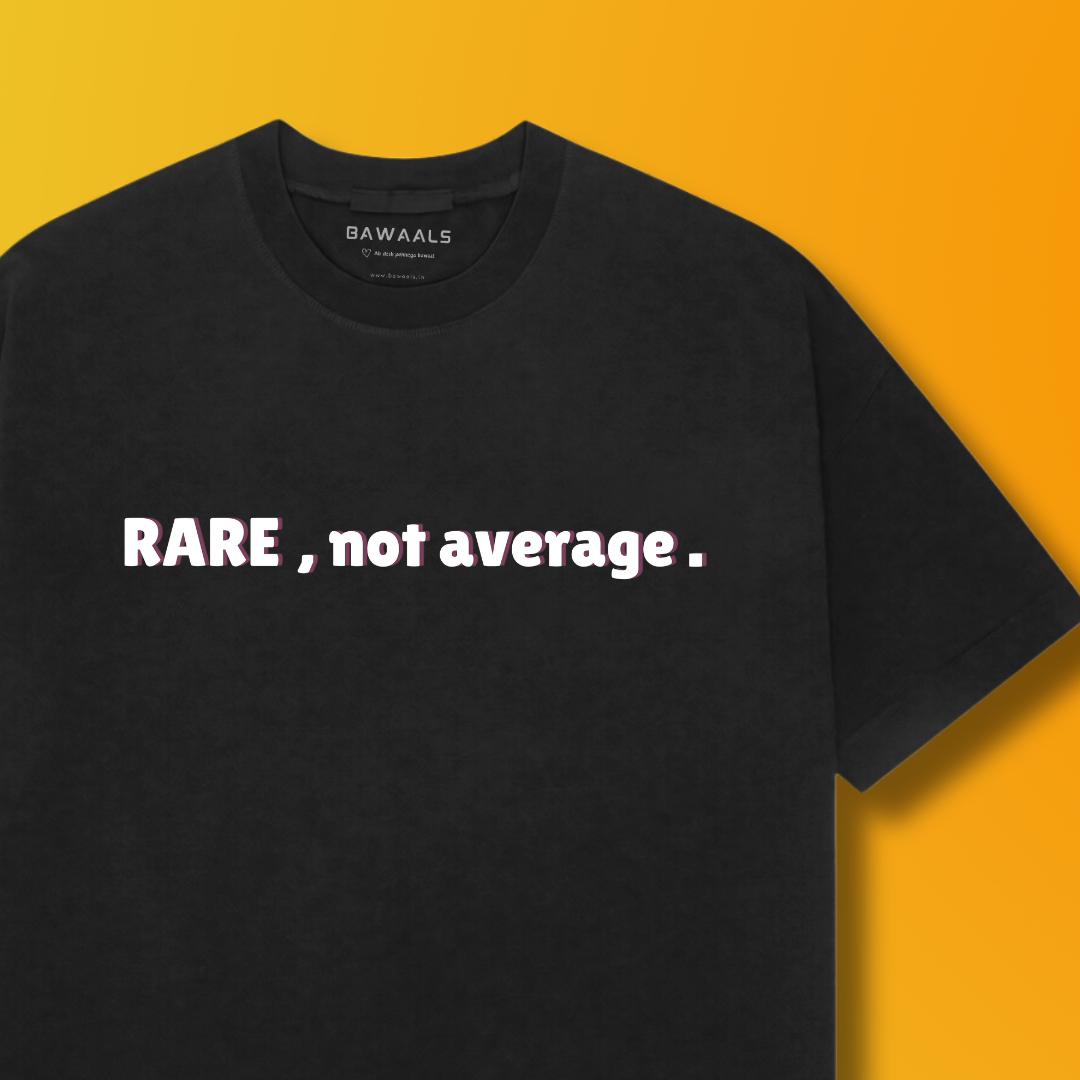 Rare, Not Average Oversized Unisex Tee