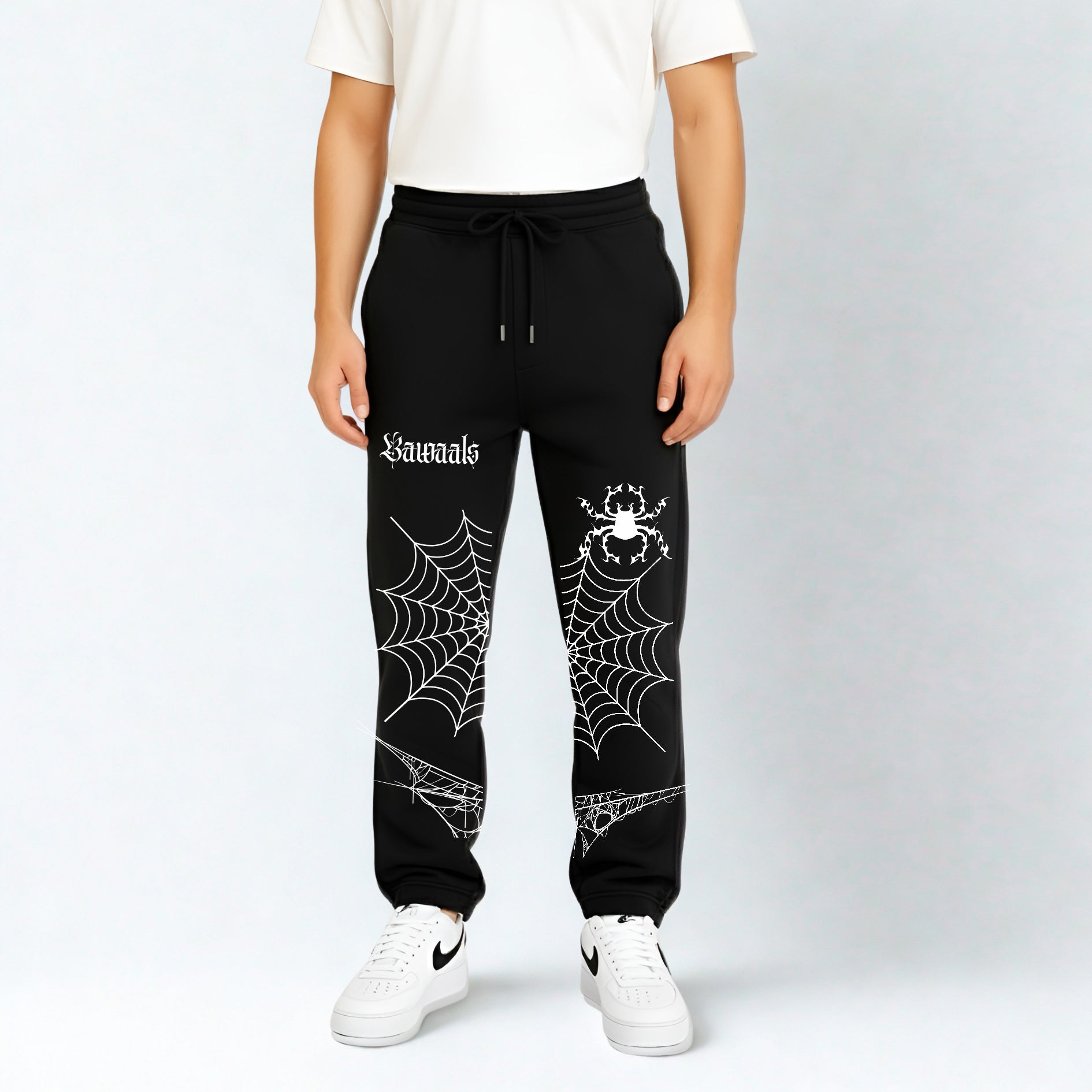 Gothic  Web  Printed SweatPants