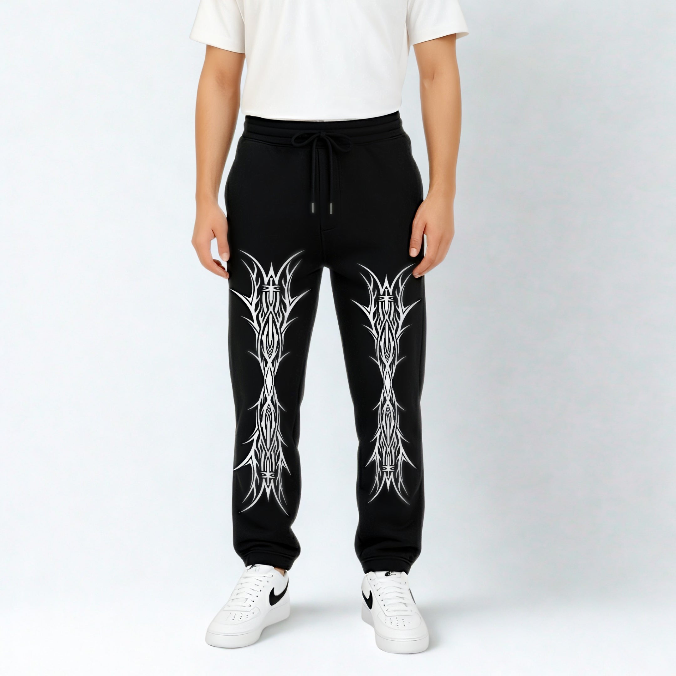 Gothic tribal printed Sweatpants